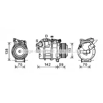Compresseur, climatisation AVA QUALITY COOLING BWAK418