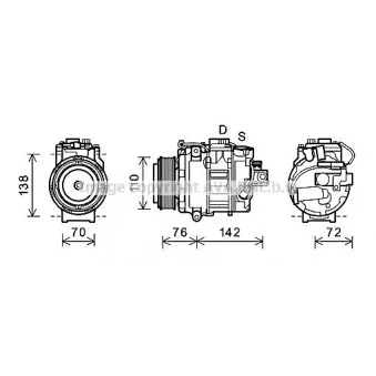 Compresseur, climatisation AVA QUALITY COOLING BWAK419