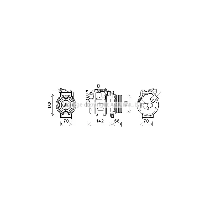 Compresseur, climatisation AVA QUALITY COOLING BWAK496