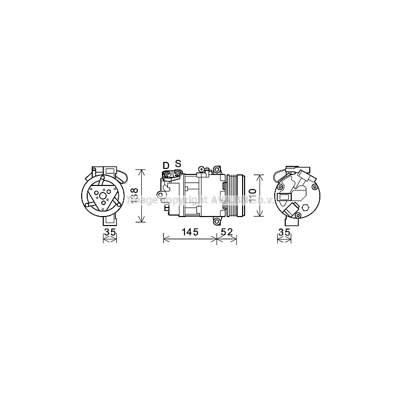 Compresseur, climatisation AVA QUALITY COOLING BWAK545
