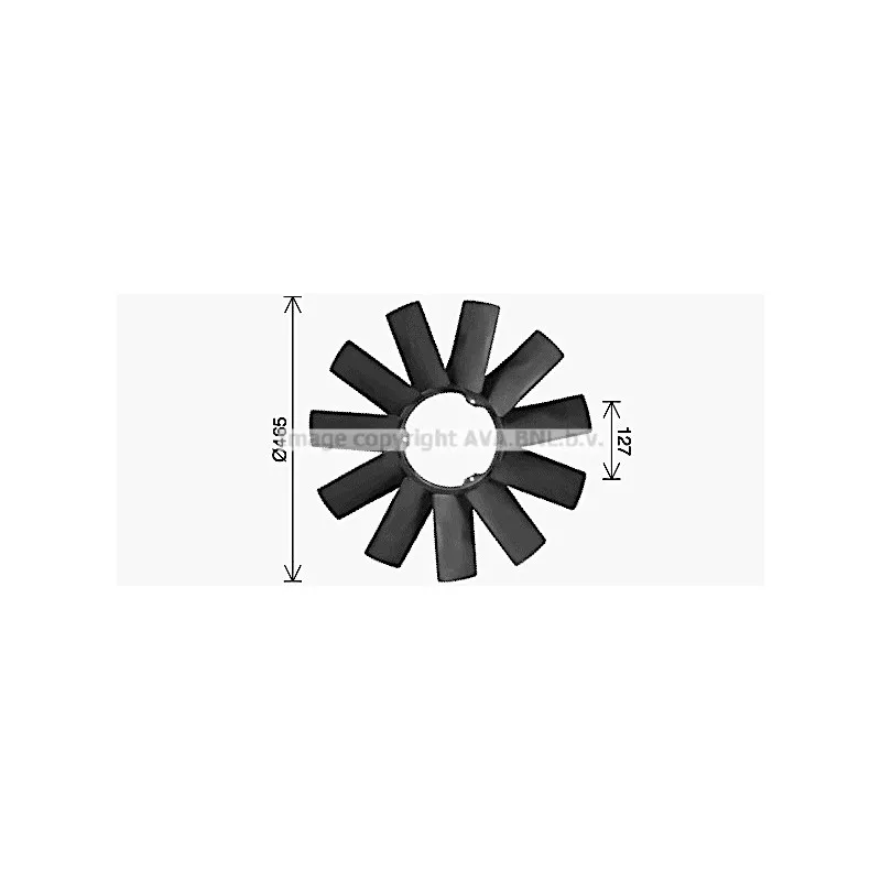 Roue du souffleur, refroidissementdu moteur AVA QUALITY COOLING BWB589