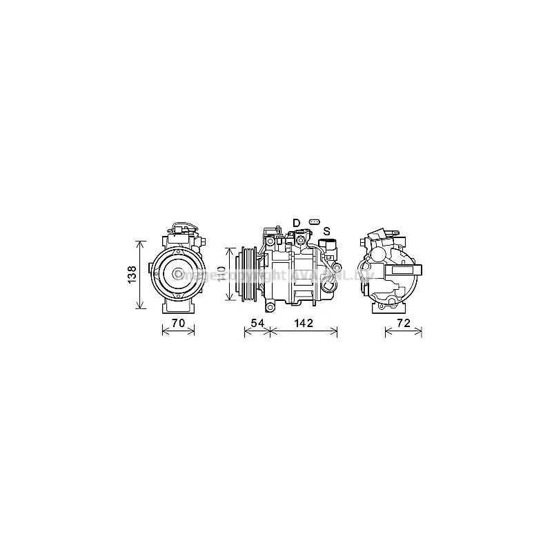 Compresseur, climatisation AVA QUALITY COOLING BWK551
