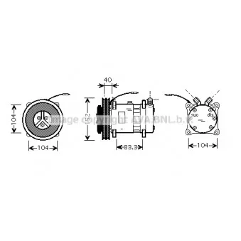 Compresseur, climatisation AVA QUALITY COOLING CLAK001