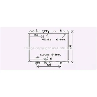 Radiateur, refroidissement du moteur AVA QUALITY COOLING