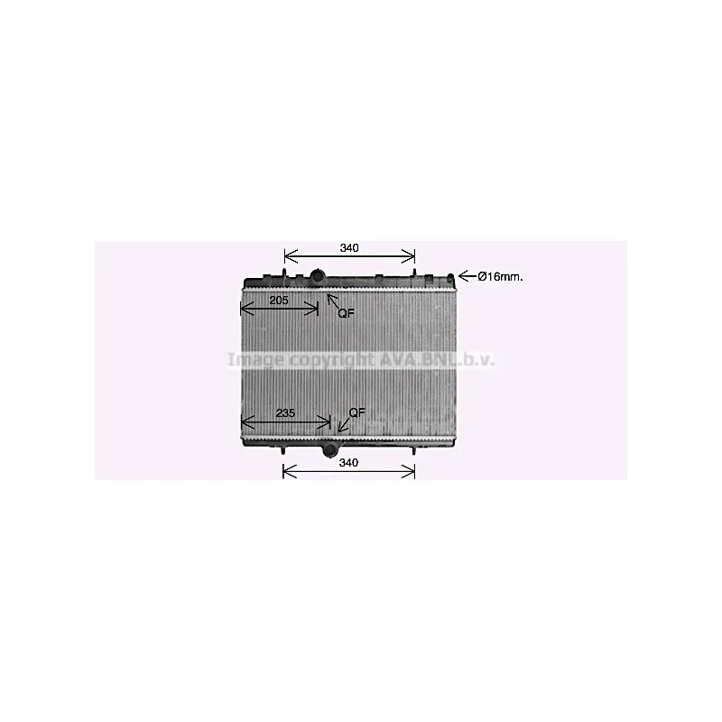 Radiateur, refroidissement du moteur AVA QUALITY COOLING CN2328