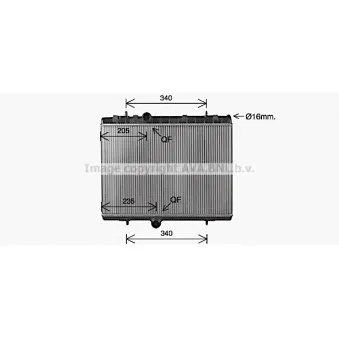 Radiateur, refroidissement du moteur AVA QUALITY COOLING CN2334