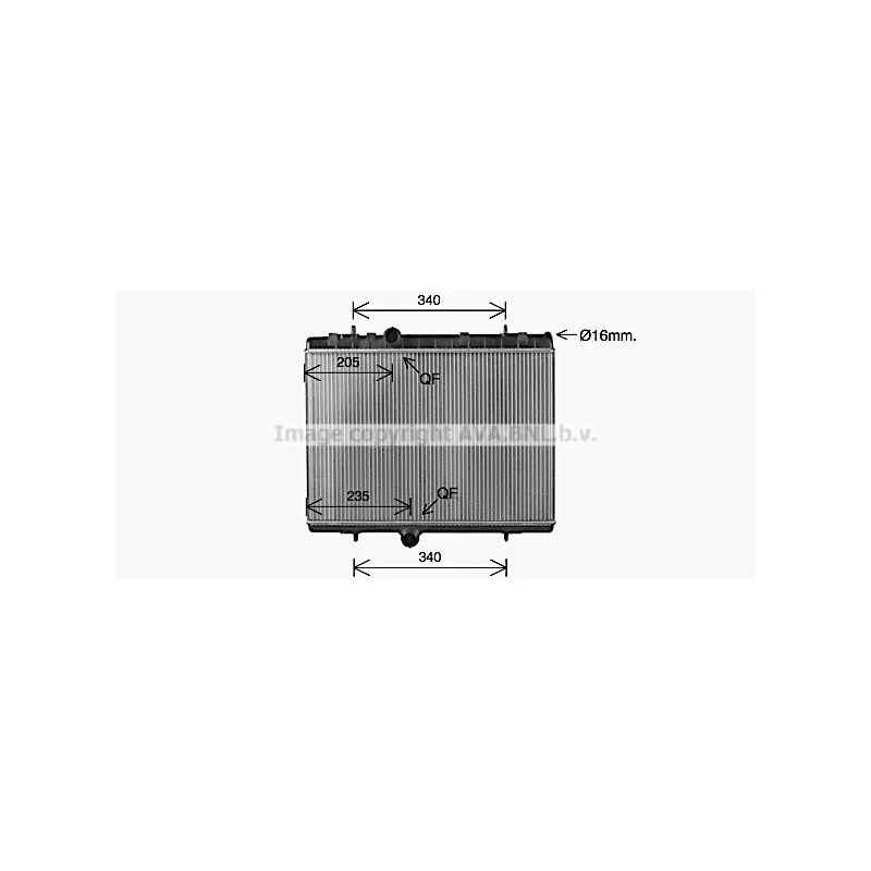 Radiateur, refroidissement du moteur AVA QUALITY COOLING CN2334