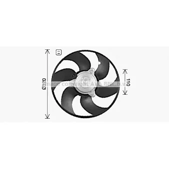 Ventilateur, refroidissement du moteur AVA QUALITY COOLING CN7557