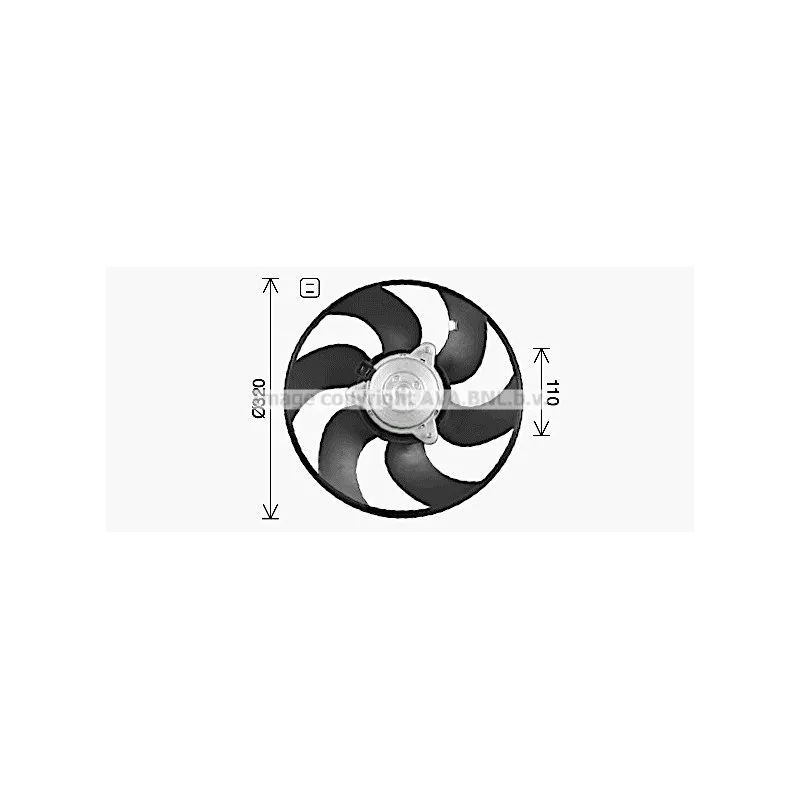 Ventilateur, refroidissement du moteur AVA QUALITY COOLING CN7557