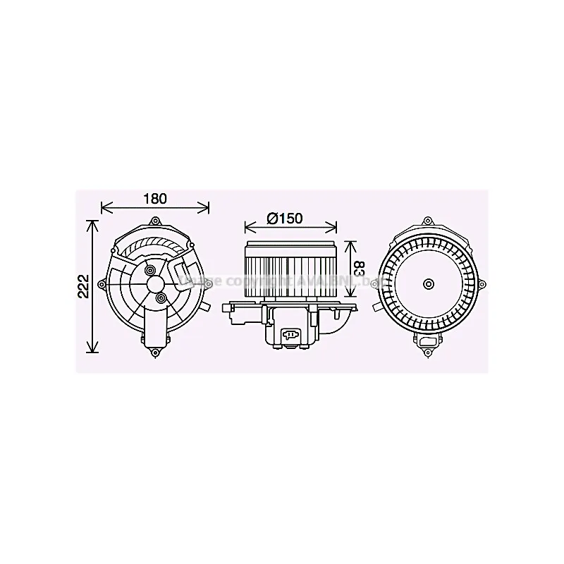 Moteur électrique, pulseur d'air habitacle AVA QUALITY COOLING CN8310
