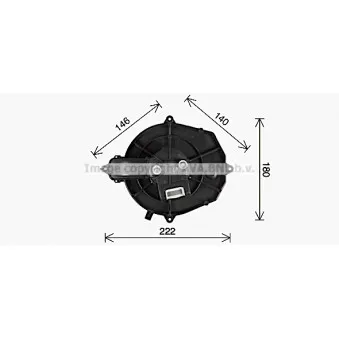 Moteur électrique, pulseur d'air habitacle AVA QUALITY COOLING CN8335