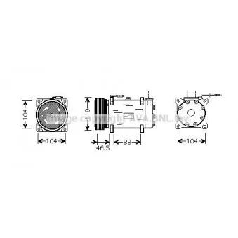 Compresseur, climatisation AVA QUALITY COOLING CNAK160