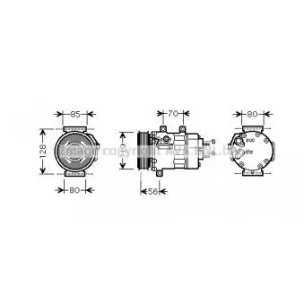 Compresseur, climatisation AVA QUALITY COOLING CNAK253