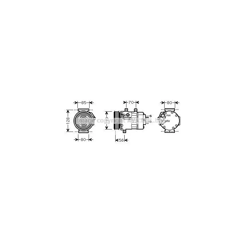 Compresseur, climatisation AVA QUALITY COOLING CNAK253