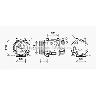 Compresseur, climatisation AVA QUALITY COOLING CNAK282