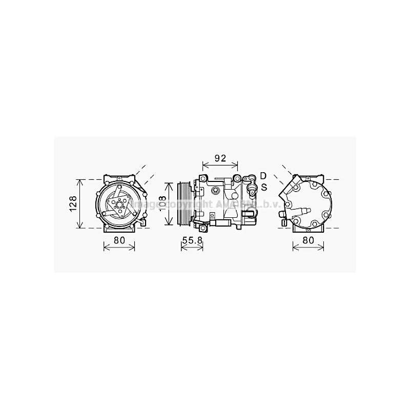 Compresseur, climatisation AVA QUALITY COOLING CNAK282