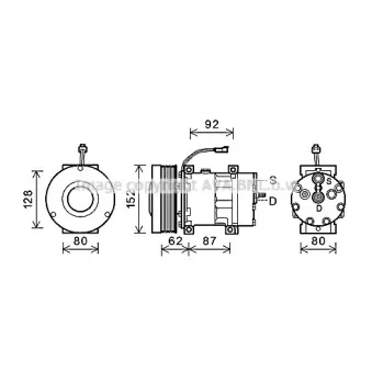 Compresseur, climatisation AVA QUALITY COOLING CPAK014