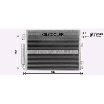 Condenseur, climatisation AVA QUALITY COOLING CR5141D