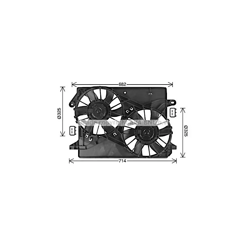 Ventilateur, refroidissement du moteur AVA QUALITY COOLING CR7513