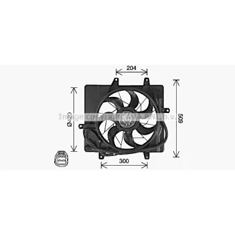 Ventilateur, refroidissement du moteur AVA QUALITY COOLING CR7514