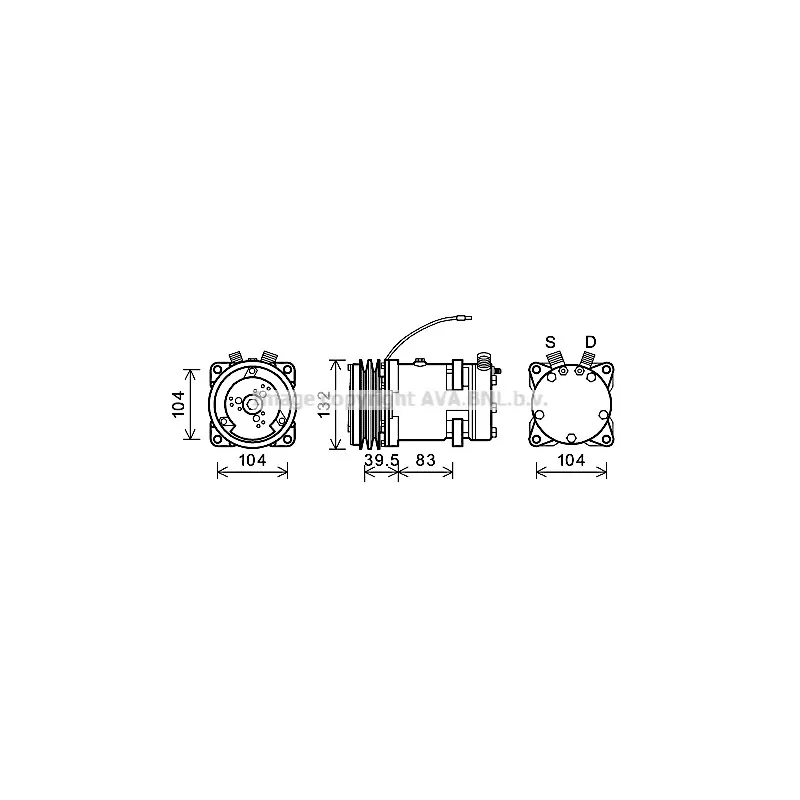 Compresseur, climatisation AVA QUALITY COOLING CSAK007