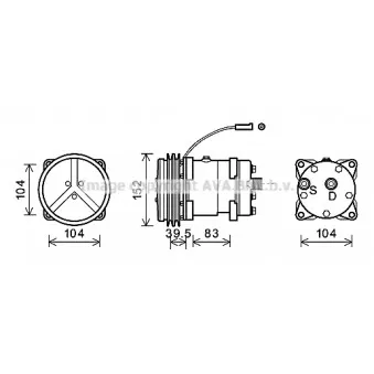 Compresseur, climatisation AVA QUALITY COOLING CSAK020