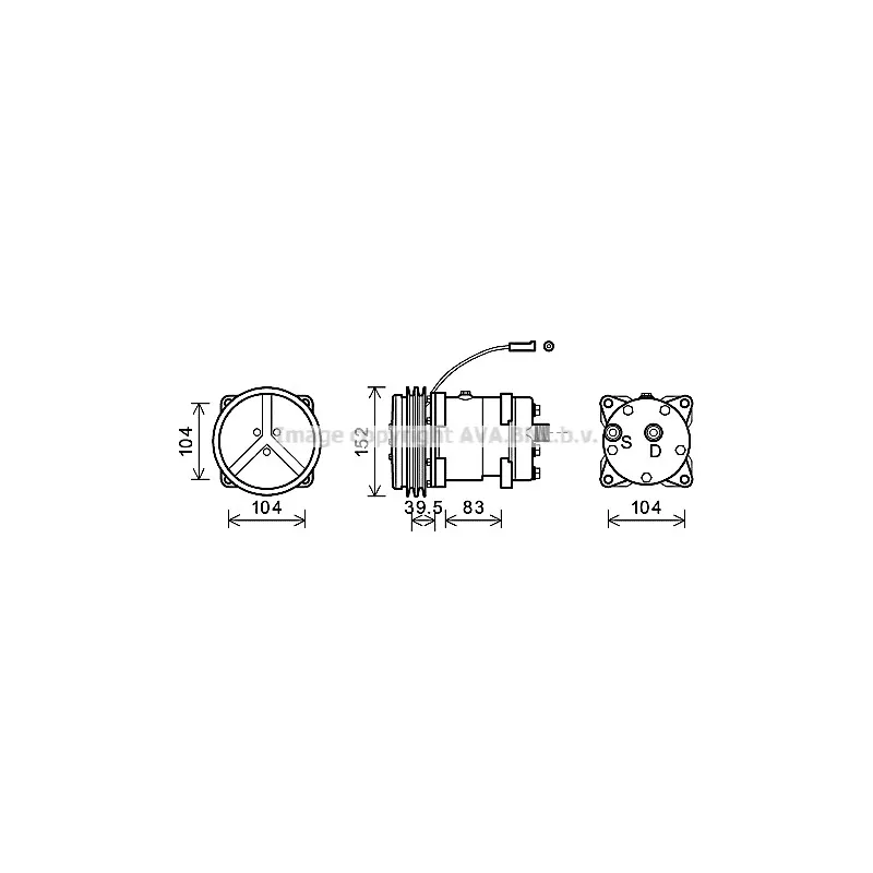 Compresseur, climatisation AVA QUALITY COOLING CSAK020