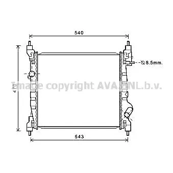 Radiateur, refroidissement du moteur AVA QUALITY COOLING CT2070