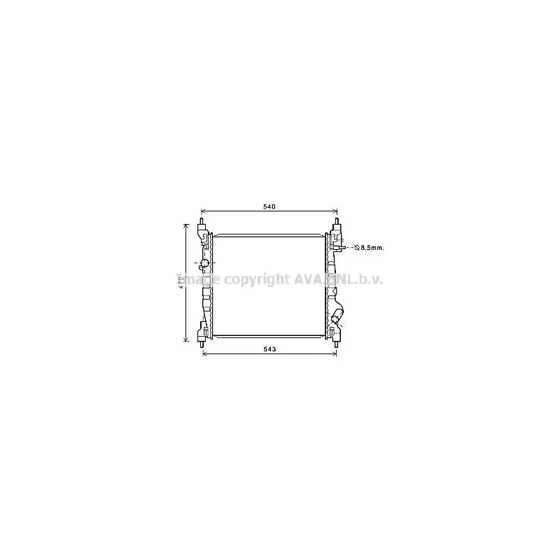 Radiateur, refroidissement du moteur AVA QUALITY COOLING CT2070