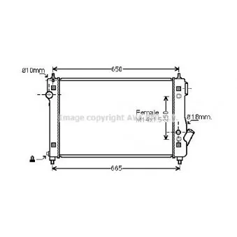 Radiateur, refroidissement du moteur AVA QUALITY COOLING