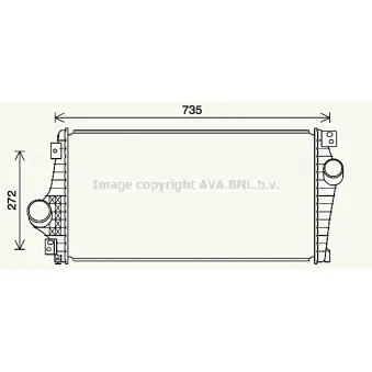 Intercooler, échangeur AVA QUALITY COOLING CT4069