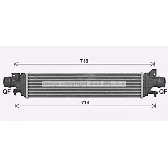 Intercooler, échangeur AVA QUALITY COOLING CT4074