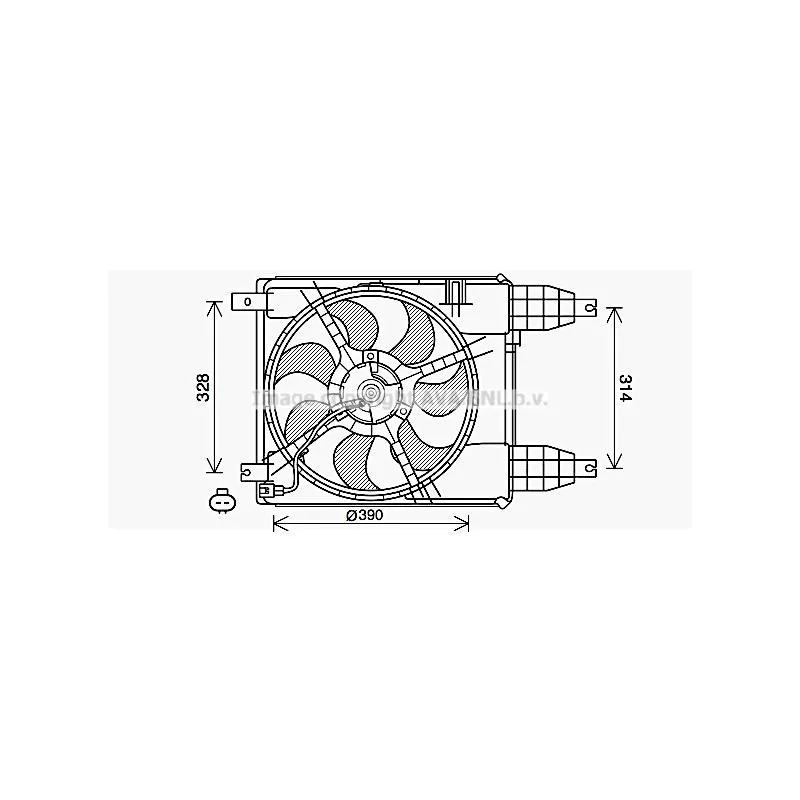 Ventilateur, refroidissement du moteur AVA QUALITY COOLING CT7504