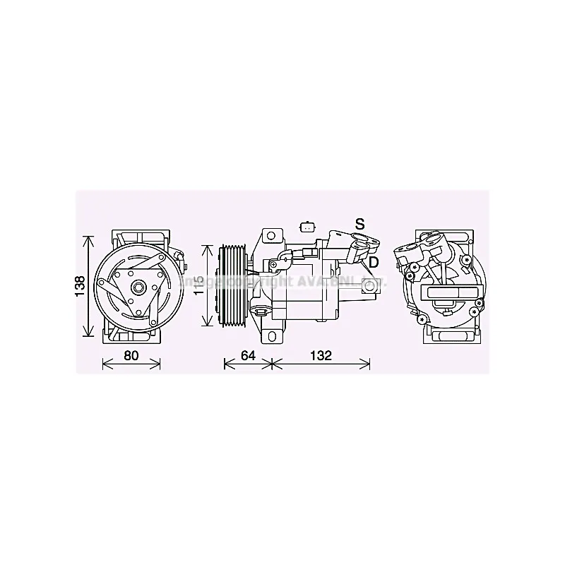 Compresseur, climatisation AVA QUALITY COOLING DAK016