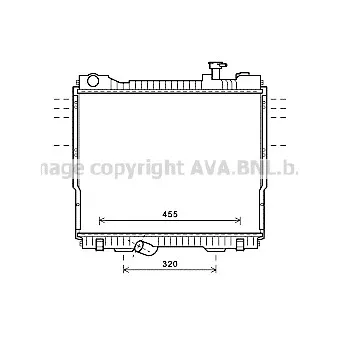 Radiateur, refroidissement du moteur AVA QUALITY COOLING DN2418