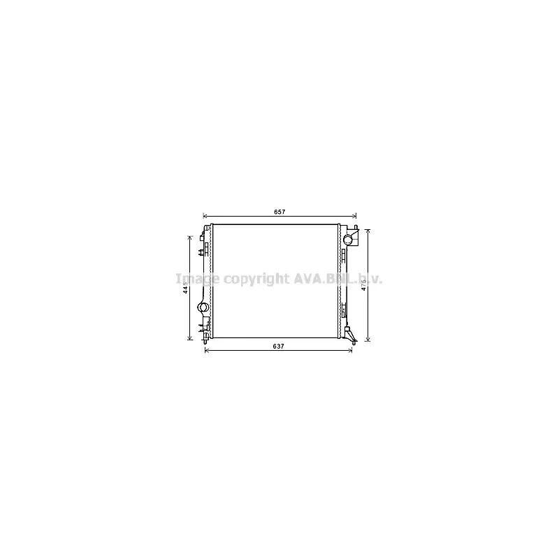 Radiateur, refroidissement du moteur AVA QUALITY COOLING DN2424