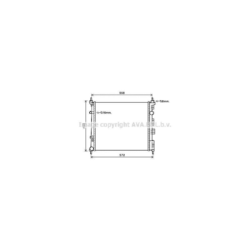 Radiateur, refroidissement du moteur AVA QUALITY COOLING DN2425