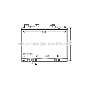 Radiateur, refroidissement du moteur AVA QUALITY COOLING DN2430