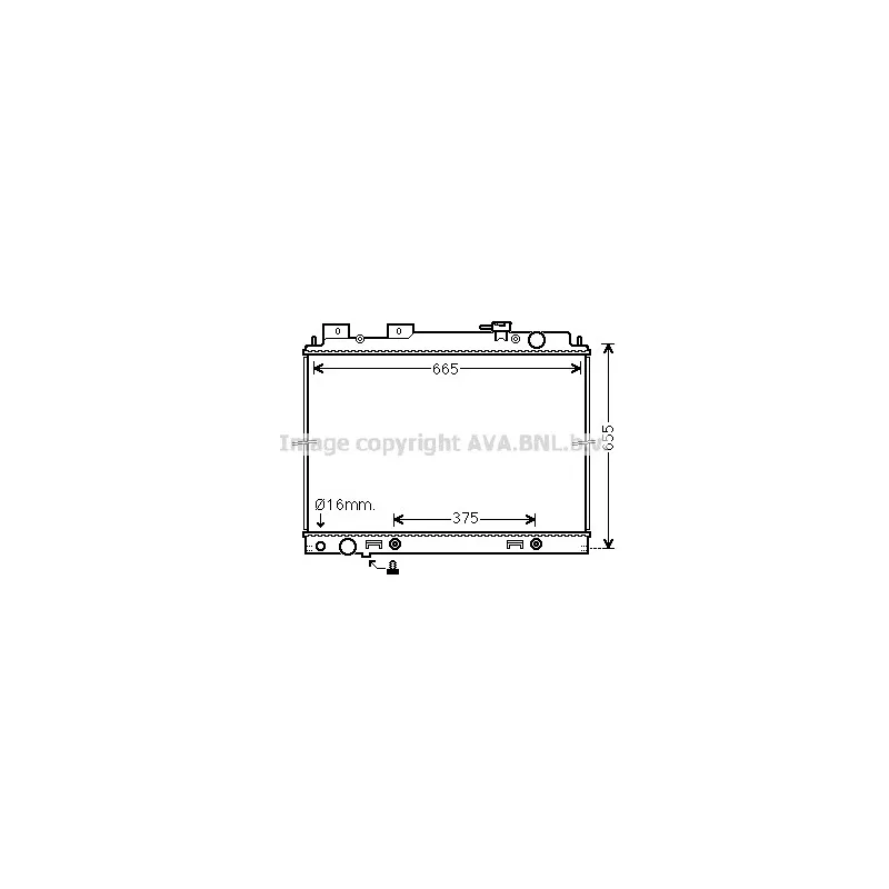 Radiateur, refroidissement du moteur AVA QUALITY COOLING DN2430