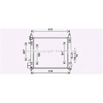 Radiateur, refroidissement du moteur AVA QUALITY COOLING DN2439