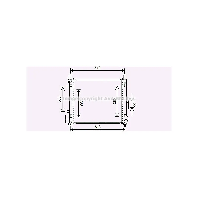 Radiateur, refroidissement du moteur AVA QUALITY COOLING DN2439