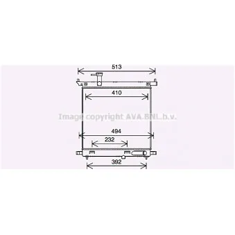 Radiateur, refroidissement du moteur AVA QUALITY COOLING
