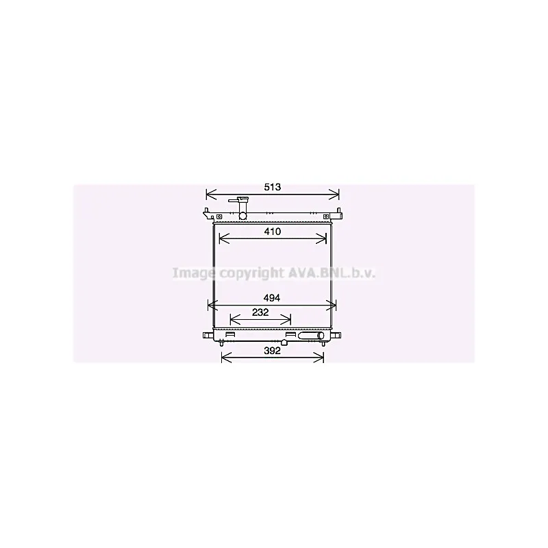Radiateur, refroidissement du moteur AVA QUALITY COOLING DN2441