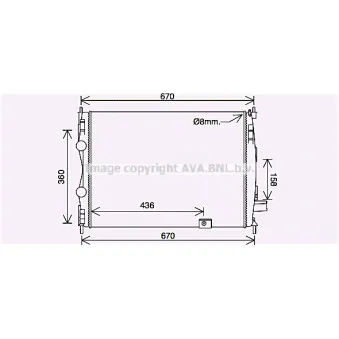 Radiateur, refroidissement du moteur AVA QUALITY COOLING DN2445