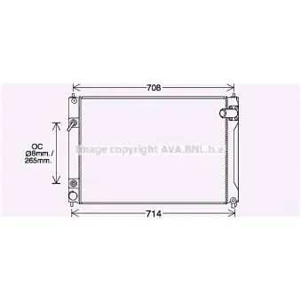 Radiateur, refroidissement du moteur AVA QUALITY COOLING DN2449
