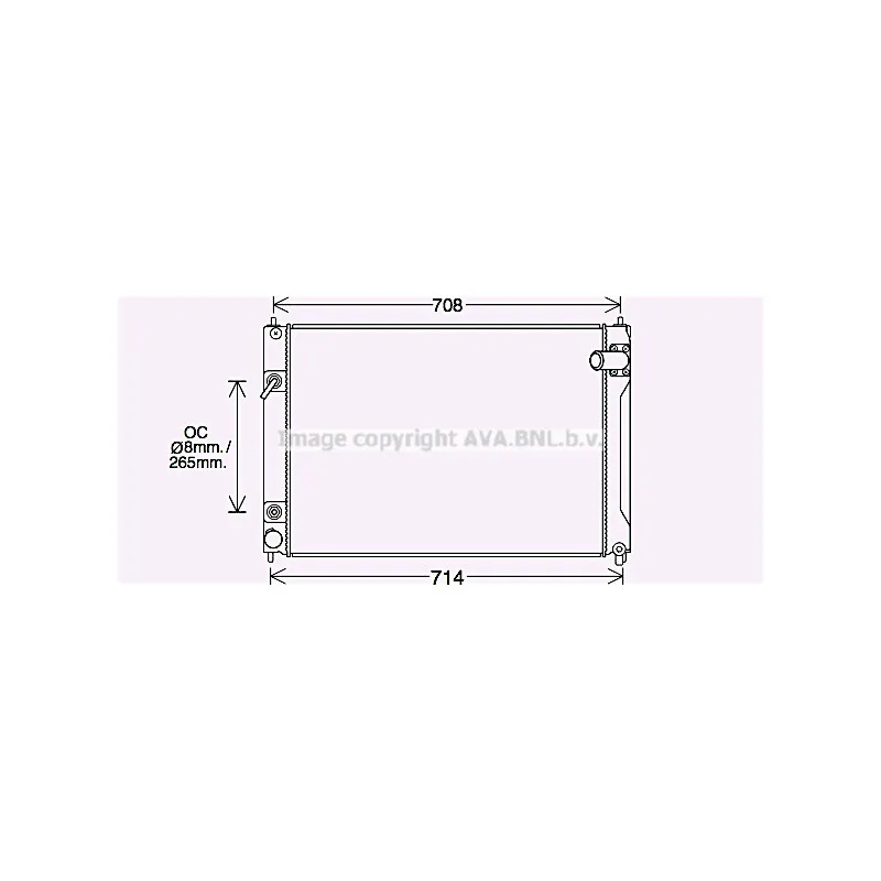 Radiateur, refroidissement du moteur AVA QUALITY COOLING DN2449