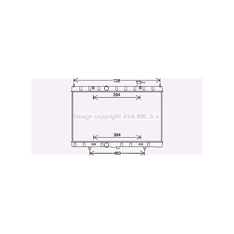 Radiateur, refroidissement du moteur AVA QUALITY COOLING DN2453