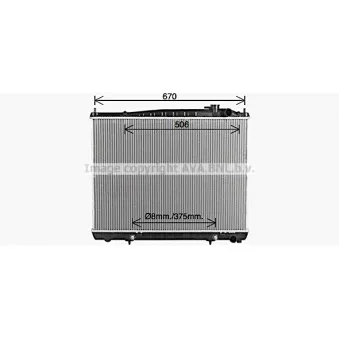 Radiateur, refroidissement du moteur AVA QUALITY COOLING DN2464