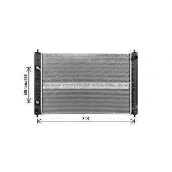 Radiateur, refroidissement du moteur AVA QUALITY COOLING DN2468