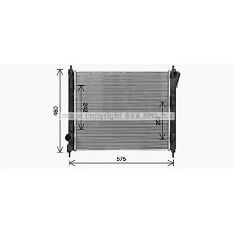 Radiateur, refroidissement du moteur AVA QUALITY COOLING